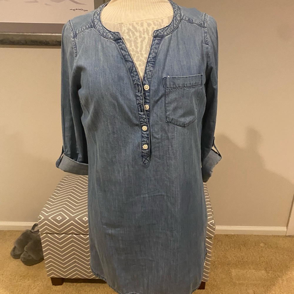 Denim shirt dress